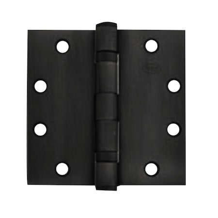 Ives 5-Knuckle Ball Bearing Hinge, Standard Weight, 4-1/2-in x 4-1/2-in, 8-Wire, Matte Black Finish 5BB1 4.5X4.5 F-BLK TW8 CON